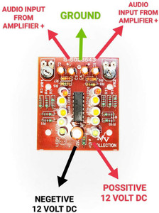 M V COLLECTION STEREO 10 LED VU METER SOUND LEVEL INDICATOR FOR
