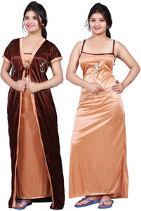 TRUNDZ Women Nighty with Robe - Buy 