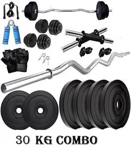 JMB 30 kg 30 KG PVC COMBO HOME GYM KIT HOME GYM COMBO Home Gym Combo