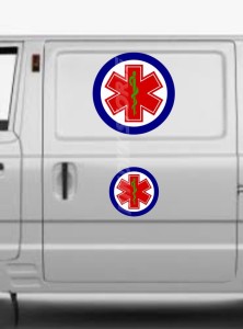 Ambulance Sticker Pack Of 5 ( 8,5 & 4 Inch) | Emergency Ambulance Paramedic  sticker | Sticker Decals For Hospital Ambulance & Vehicles Paper Print -  Typography posters in India - Buy