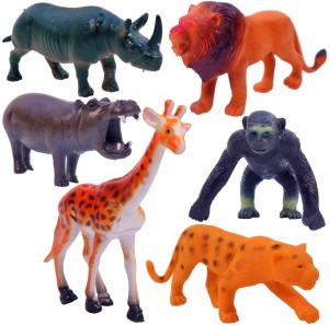 KREDZSTAY Safari Animal Toys Figures, 6 PCS Realistic Wild Jungle Animals  Figurines Zoo - Safari Animal Toys Figures, 6 PCS Realistic Wild Jungle  Animals Figurines Zoo . shop for KREDZSTAY products in India. 