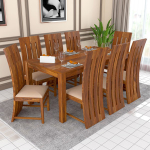 Resin Woodmart Pure Sheesham 8 Seater Wooden Dining Table Set |Dining ...