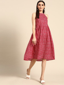 Anouk Pink Layered Dress