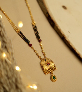 Sahhi Brothers WOMAN NEW DESIGN FANCY MANGALSUTRA WITH GOLD PLATED