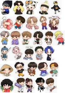 The Bangtan Stuff Cm Bts Chibi Stickers Pack Removable Sticker Price In India Buy The