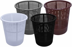 Wonder Plastic Jali 222 Open Dustbin Set Of 4 Pc 7 Ltr Dustbin Brown