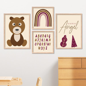 Posters with Frame for Kids Room Wall Decor - Educational Framed ...