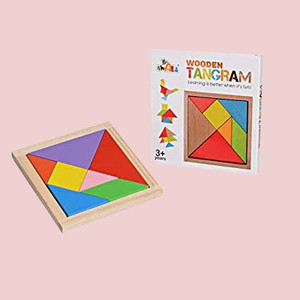 PARIVRIT 7 Piece Wooden Tangram Puzzle for Mind Development of Kids - 7 ...
