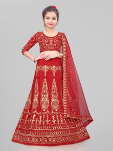 Girls Embellished Ethnic Lehenga Choli Set