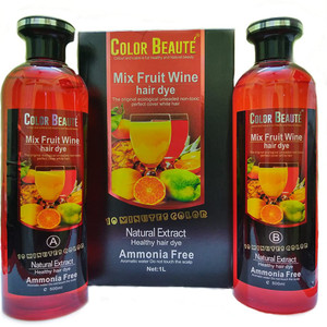 Color Beaute Mixed Fruit Wine Hair Color Gel 1000ml , BLACK - Price in ...