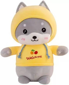 BENISON INDIA Cute Plush Stuffed Husky Dog Animal Soft Toys for