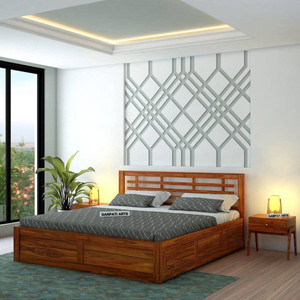 Flipkart wooden store double bed