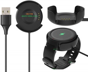Plastique Noir Happyhouse009 Câble de Recharge USB pour Bracelet Intelligent Amazfit Huami Verge A1801 1 m 