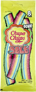 CHUPA CHUPS Sour Strip Jelly Candy, 8 Strips, 2.03 Oz