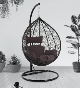 Home Delight Swing Chair with Stand And Cushion For Adult Iron
