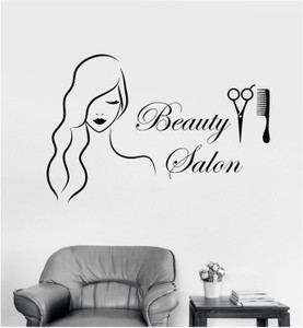Large Hair Salon Wall Decal - 45x56 Inch Vinyl Sticker For Barbershop & Stylist Decor