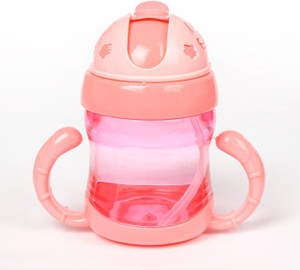 Babyhug Straw Sipper with Twin Handles Red - 450 ml