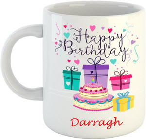 Dream Web Happy Birthday Darragh Ceramic Coffee Mug Price in India