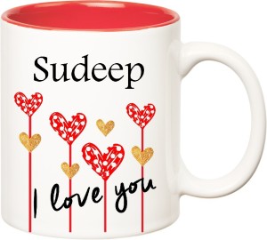 HUPPME I Love You Sudeep Inner Red (350 ml) Ceramic Coffee Mug Price in  India - Buy HUPPME I Love You Sudeep Inner Red (350 ml) Ceramic Coffee Mug  online at 
