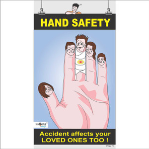 Hand Safety Poster-Hand Safety Paper Print - Abstract, Quotes