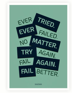 Ever Tried Samuel Beckett Motivational Quotes Paper Print - Quotes ...