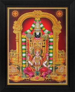 Lord Venkateswara / Tirupati Balaji with Laxmi Poster Paper Print - Art ...
