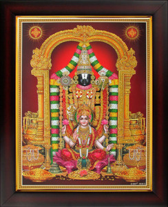 Lord Venkateswara / Tirupati Balaji with Laxmi Poster Paper Print - Art ...