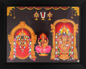 Lord Venkateswara / Tirupati Balaji with Laxmi Poster Paper Print - Art ...