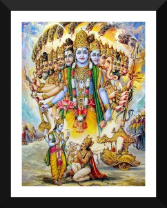 Tallenge - Krishna Reveals His Vishwaroop To Arjuna - Premium Quality A3  Size Framed Poster Paper Print - Religious posters in India - Buy art,  film, design, movie, music, nature and educational