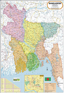 Bangladesh Map Paper Print - Maps posters in India - Buy art, film