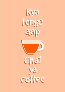 Hindi Funny Quote Chai Coffee A4 NON TEARABLE High Quality Printed Poster -  Wall Art Print (Size :  x ) , For Bedroom , Living Room, Kitchen,  Office, Room Paper Print -