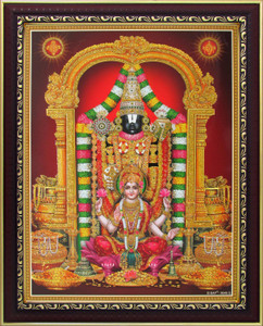 Lord Venkateswara / Tirupati Balaji with Laxmi Poster Paper Print - Art ...