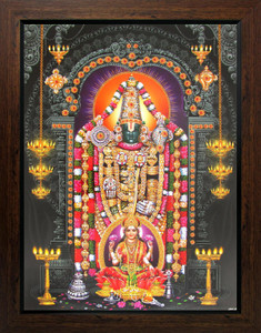 Lord Venkateswara / Tirupati Balaji with Laxmi Poster Paper Print - Art ...