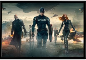 Marvel comics print Captain America superhero movie poster