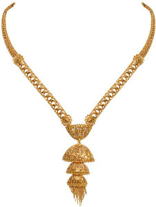 Princess Yellow Gold Precious Necklace 