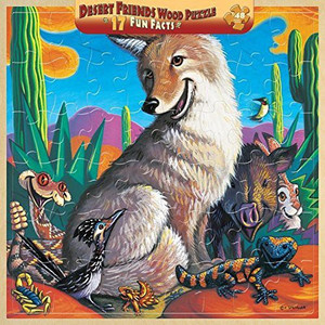 Masterpieces Fun Facts 48-Piece Wood Puzzle, Desert Friends - Fun Facts ...