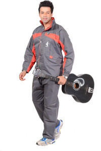 Allwin Solid Men Raincoat - Buy Gray 