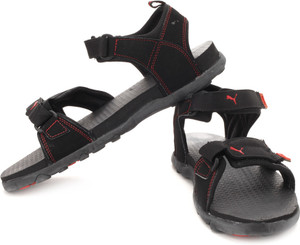 PUMA Techno II Ind. Men Black, Red Sports Sandals - Buy 02, Black, High  Risk Red Color PUMA Techno II Ind. Men Black, Red Sports Sandals Online at  Best Price - Shop