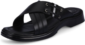 ACTION Men Black Sandals - Buy Black 