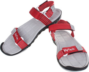 HYTECH Men Red, Grey Sandals - Buy Red 