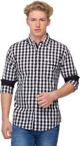 white and black lining shirt