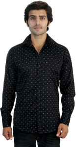 Protonze Men Printed Casual Black Shirt 