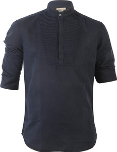 Jackalberry Men Solid Casual Blue Shirt 