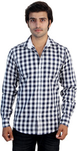 Men Checkered Casual Black Shirt 