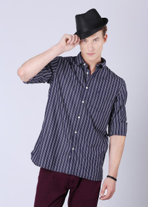 INDIAN TERRAIN Men Striped Casual White
