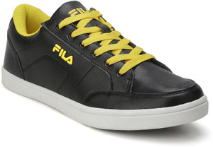 Fila men black & yellow lifestyle shoes Sale