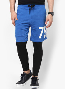 JONES Solid Men Blue Sports Shorts 