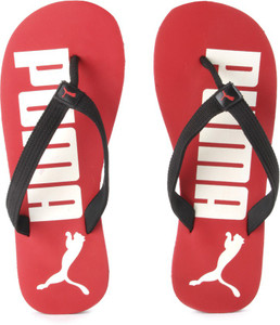 puma slippers red