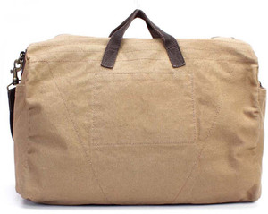Brune canvas leather mens small travel bag clearance