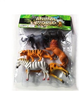 Angella WILD ANIMALS (6 PIECES) SMALL PLASTIC TOY SET - WILD ANIMALS (6  PIECES) SMALL PLASTIC TOY SET . Buy ANIMALS toys in India. shop for Angella  products in India. 